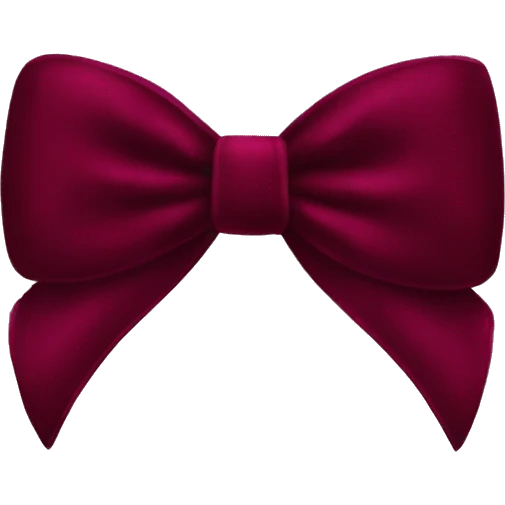 Dark red velvet aesthetic bow emoji