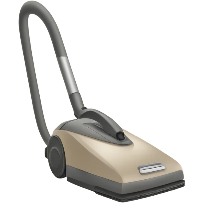 Stick vacuum cleaner beige grey emoji