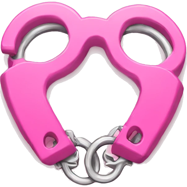 Pink handcuffs heart emoji