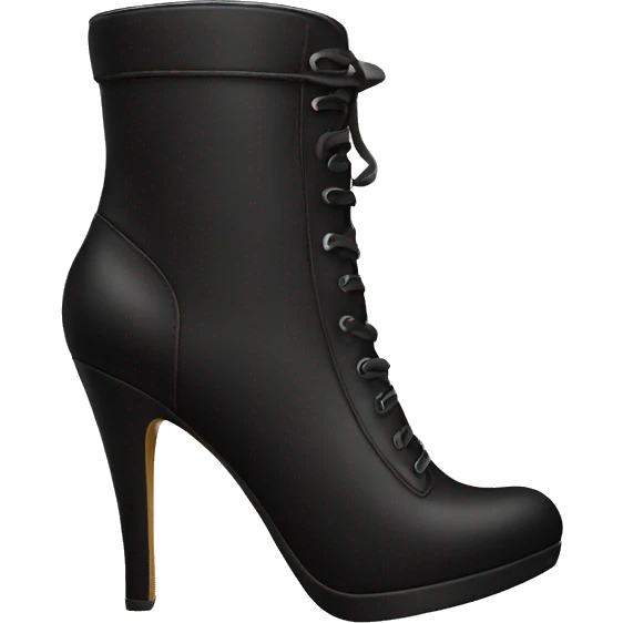 black high heel boots  emoji