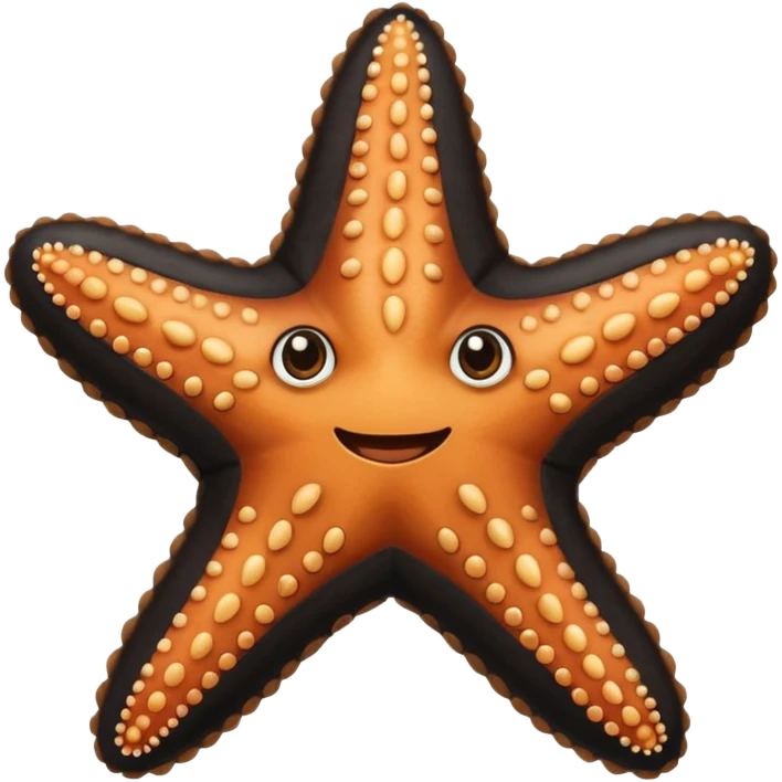 Starfish Dressed in black leather wear emoji