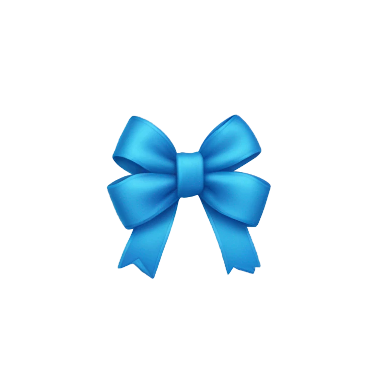 blue bow emoji