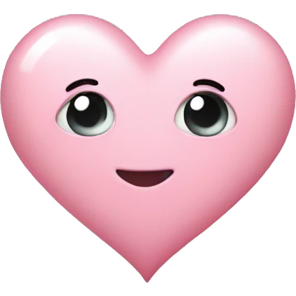 Cute light pink heart emoji