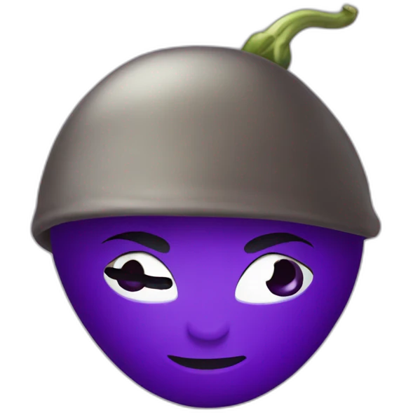 ninja-head-eggplant-hat emoji