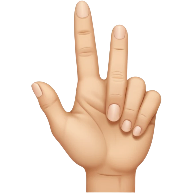 Open hand with the middle finger pointing downwards emoji