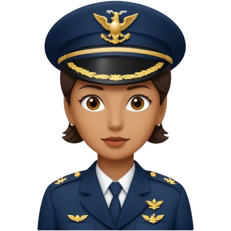 Female navy soldier, old face. emoji