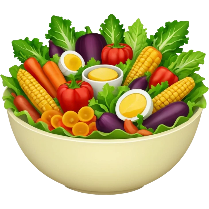 BOWL DI INSALATA,  iperrealistico 4k emoji