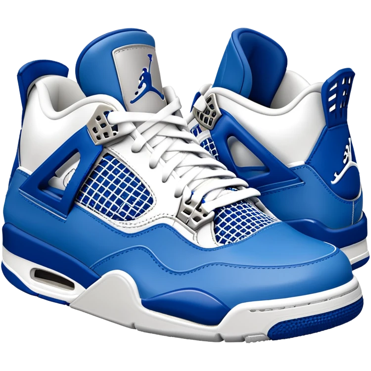 Jordan 4 blue and white emoji