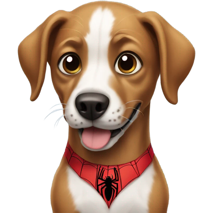 Spiderman as a dog emoji