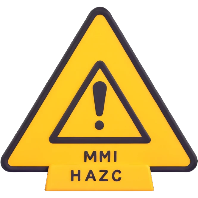 placa de perigo amarela com símbolo de alerta emoji