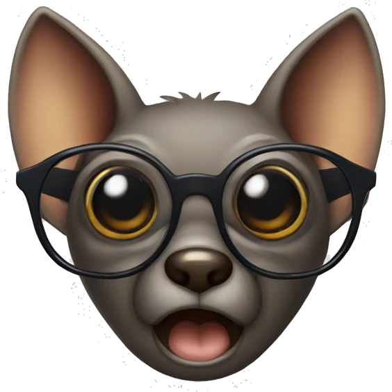 Bat with glasses emoji
