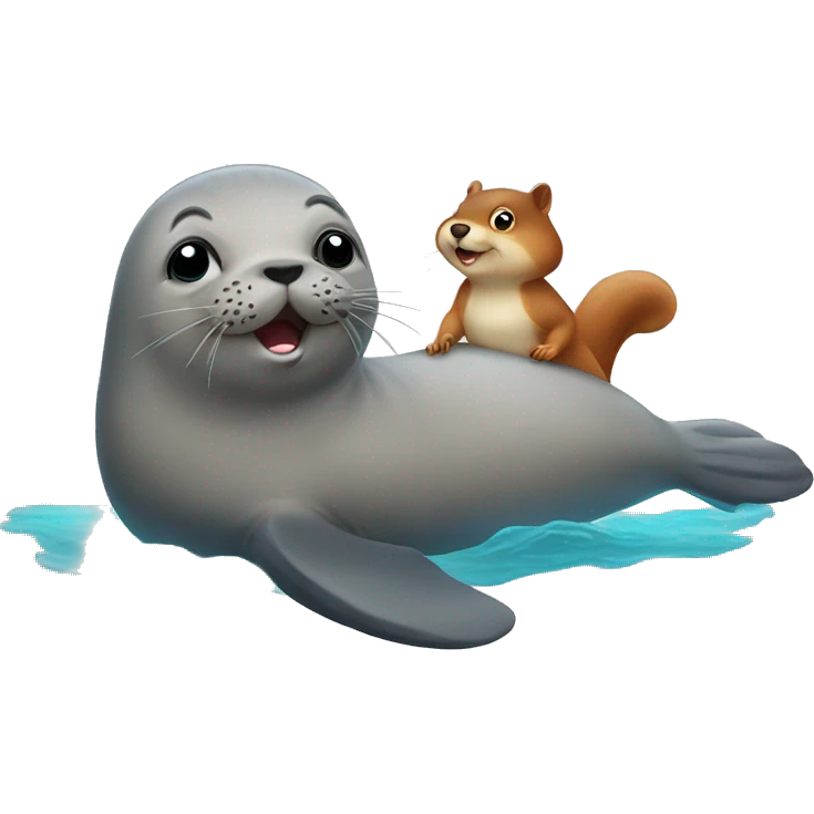 an sea seal with a squirrel  emoji