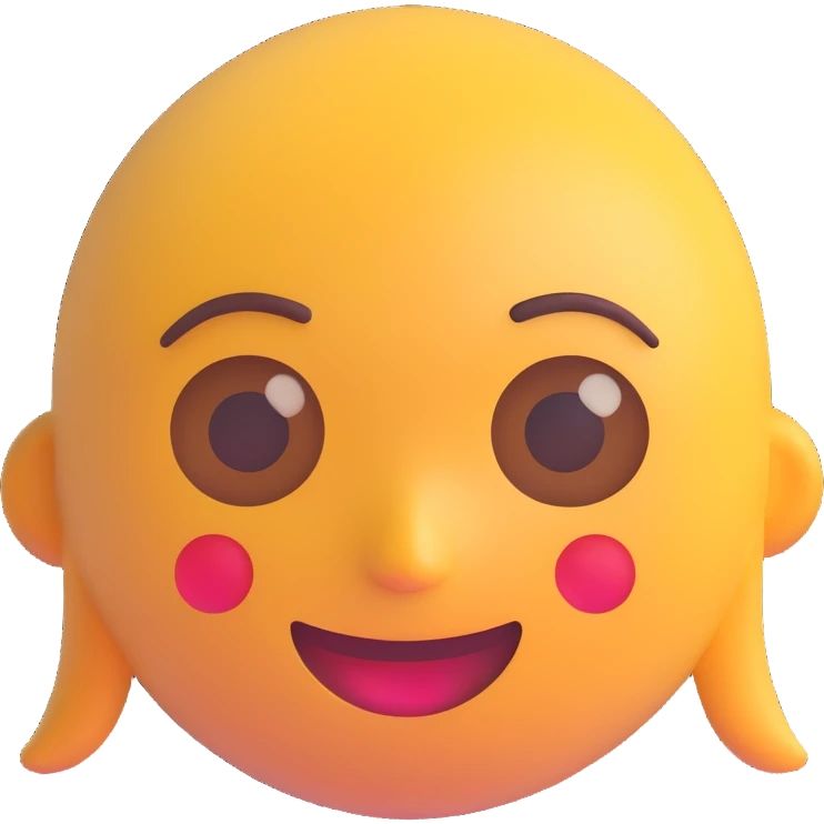 Transform this photo into an Apple-style 3D emoji, making it look like a photorealistic emoji version of the person. emoji