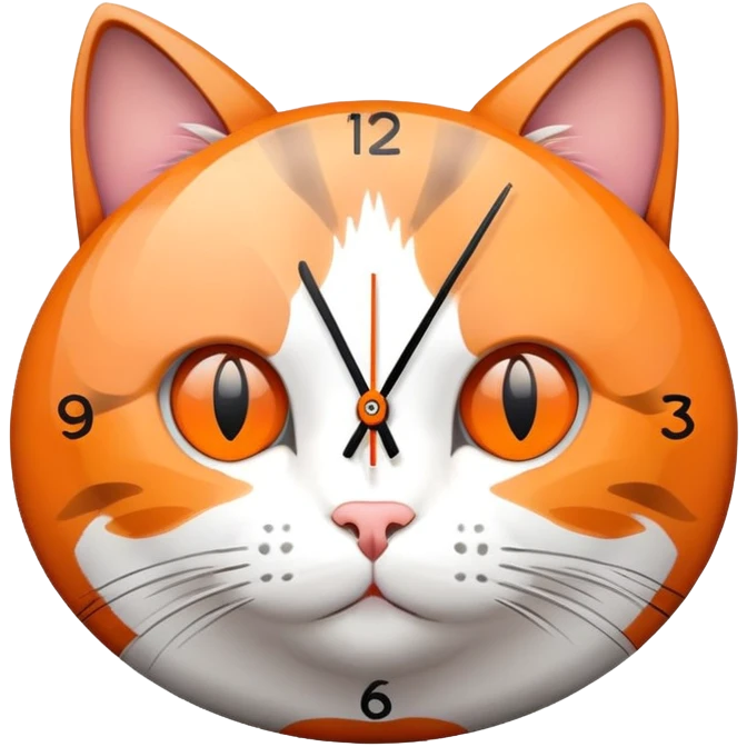 cat with a clock emoji