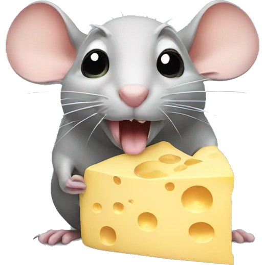Rat eating cheese  emoji