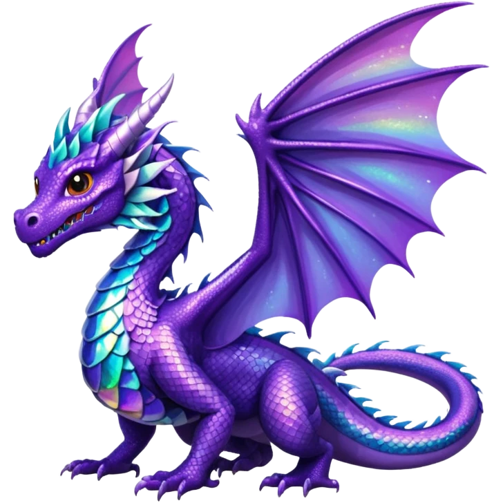 glitter purple dragon emoji