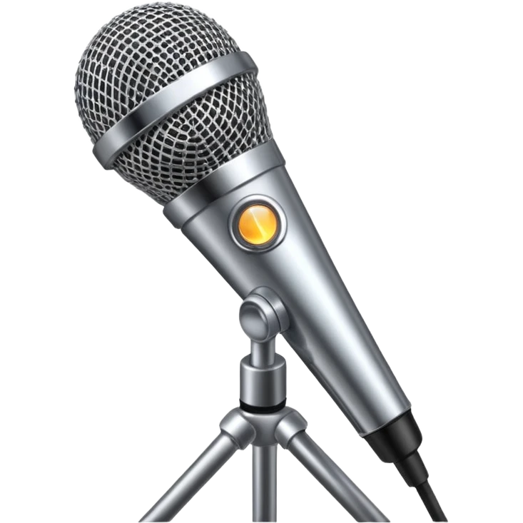 stage spotlight shining on a microphone emoji