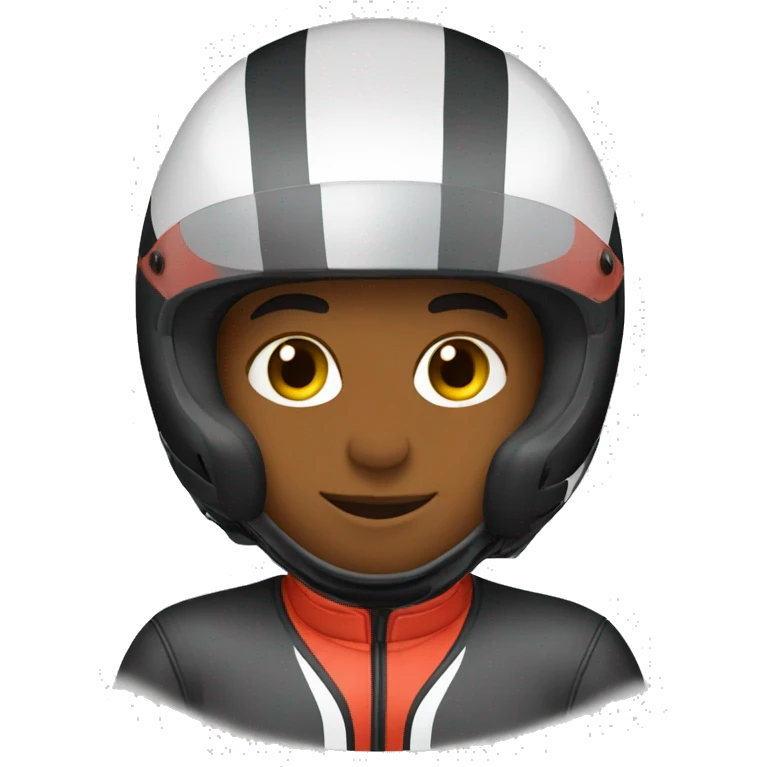 Karting racer with motocycle helmet emoji
