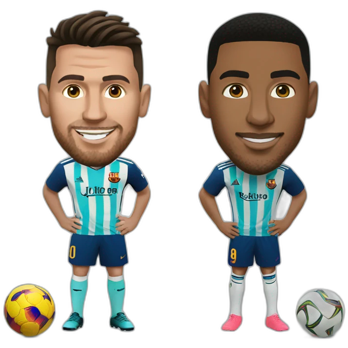 ronaldo embrasse messi emoji