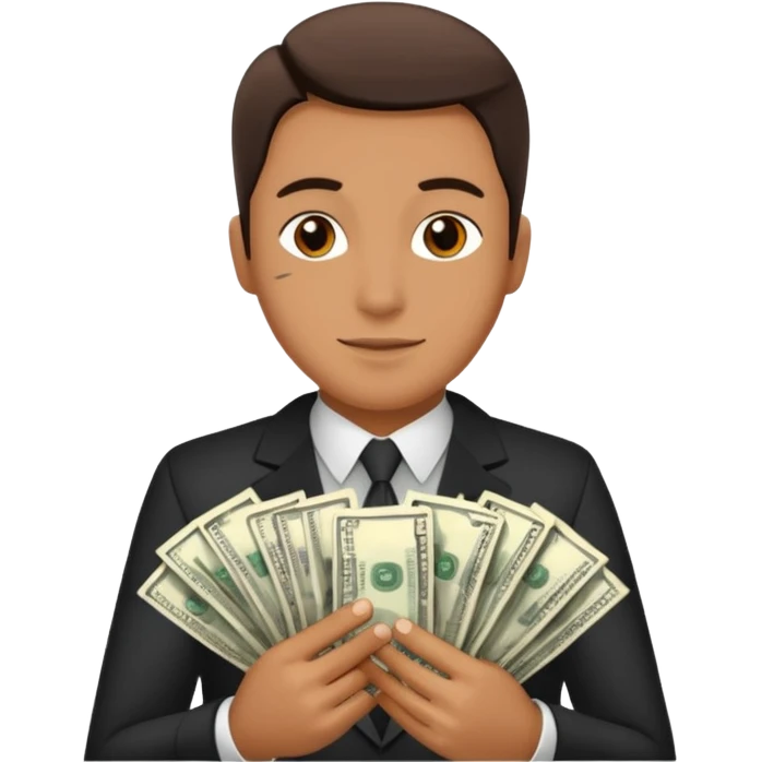 Add more cash flying around, bundles of US dollars, casino winnings vibe, lucky flight, jackpot feeling emoji