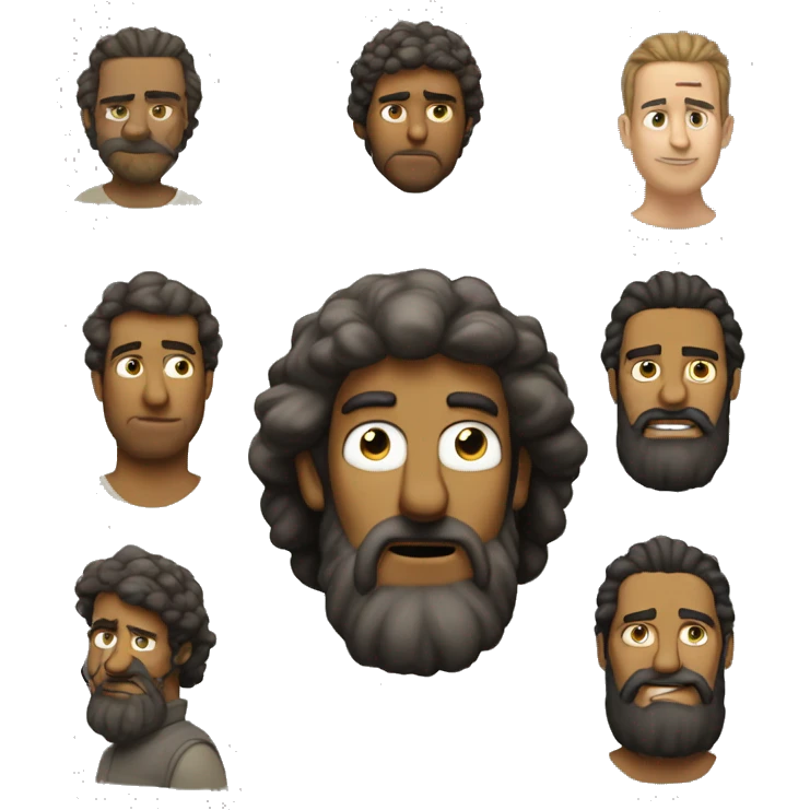 homer hide in bush meme, tall bearded engineer, brown man bun emoji