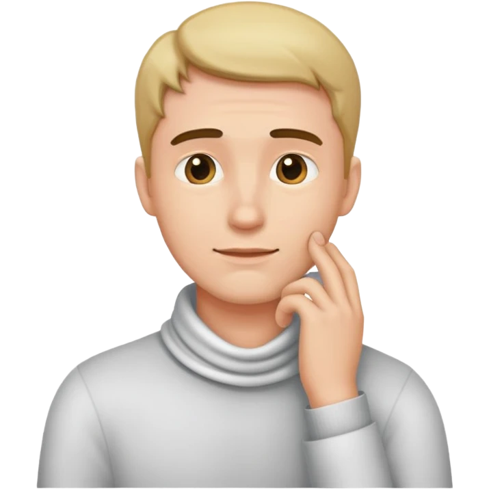 A guy with his hand on his neck  emoji
