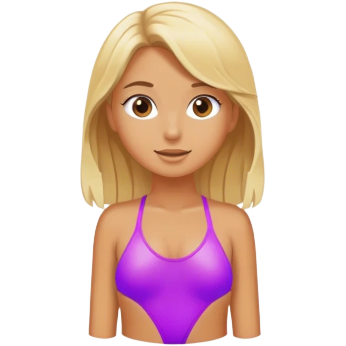 hot girl blonde swim suit emoji