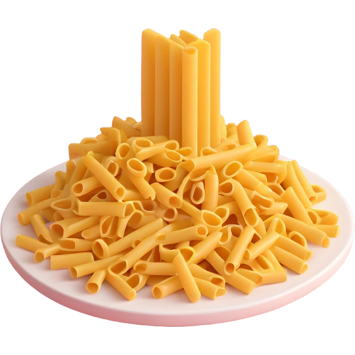 A simple 3D pasta restaurant, minimalist design, clean lines, no additional details emoji
