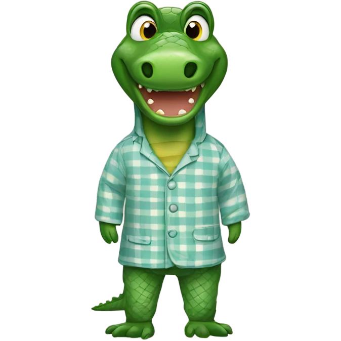 Alligator in pajamas emoji