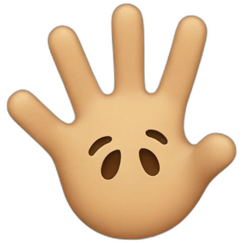 emoji holding three fingers out emoji