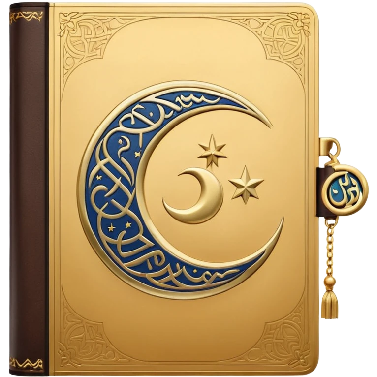 Closed Quran with the Islamic Symbol on it (moon and star) emoji