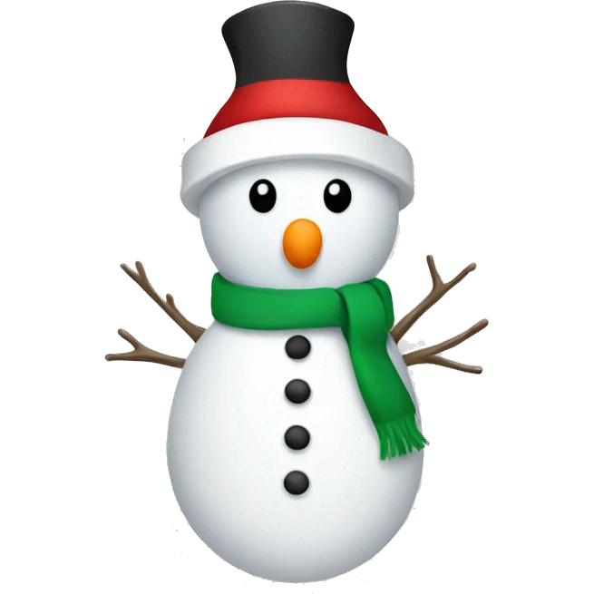 full body christmas hat snowman emoji