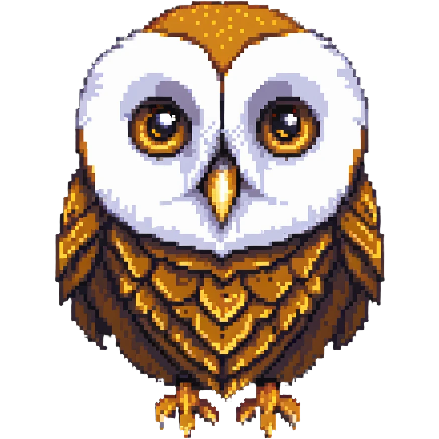 barn owl with wide eyes emoji