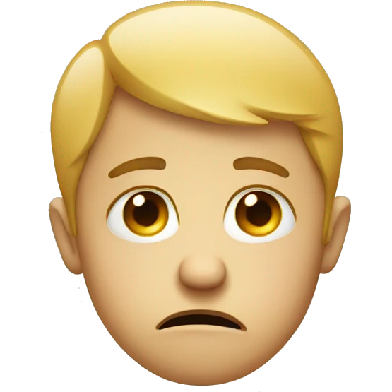 Sad face emoji