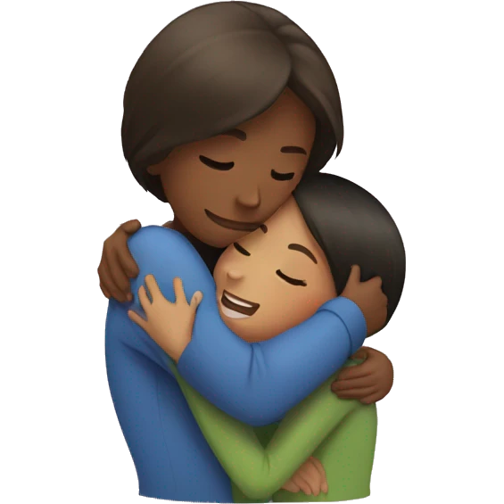 Two girl hug emoji