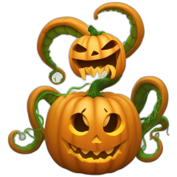 venom jack-o-lantern and tentacles emoji