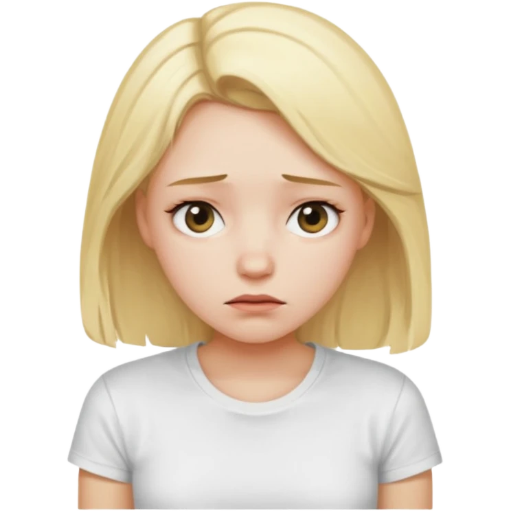exhausted blonde girl emoji