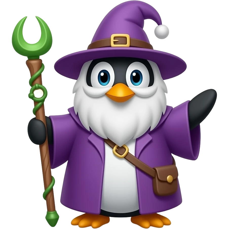 Penguin Wizard emoji