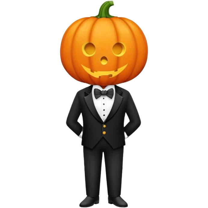 Pumpkin tuxedo emoji