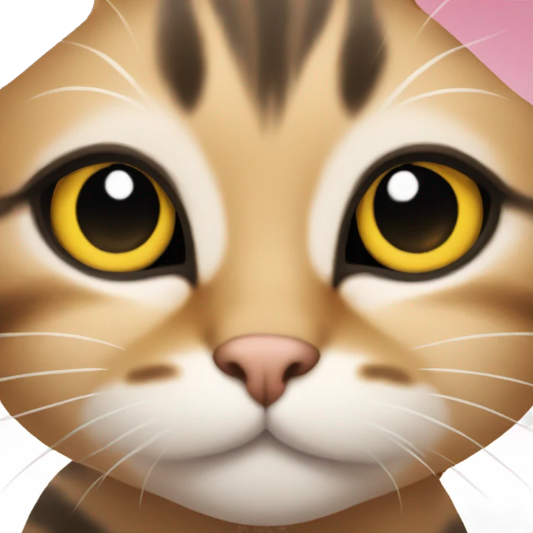 Cat with beautiful eyelashes emoji