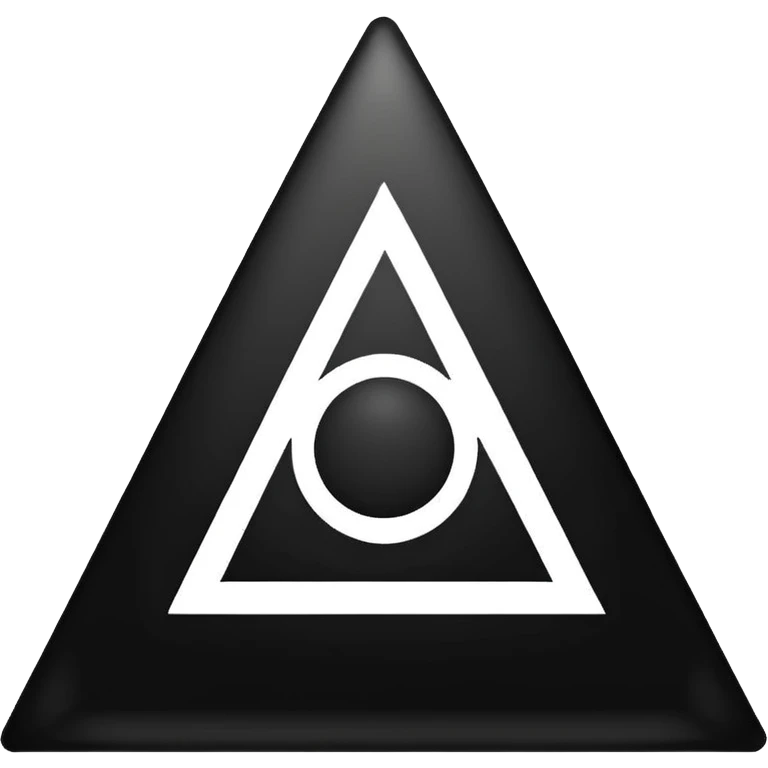 earth alchemical symbol inverted triangle with horizontal line upper part clean minimal bold monochromatic emoji style emoji