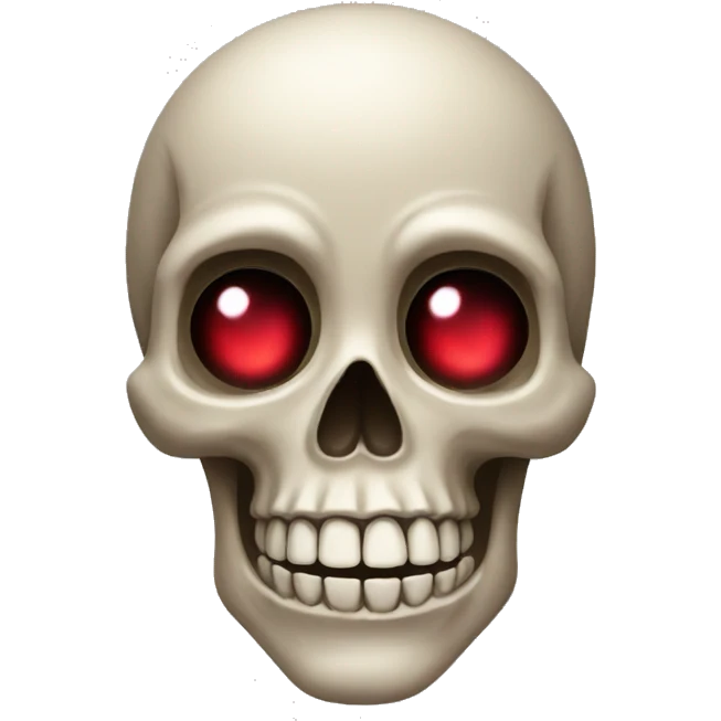 A skull with heart eyes emoji