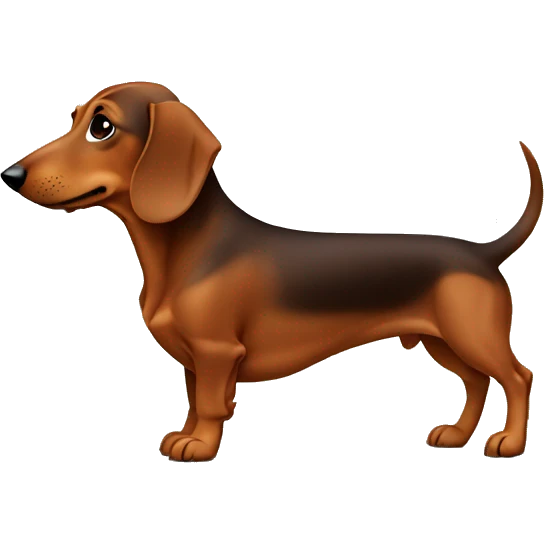 brown dachshund full body side view emoji