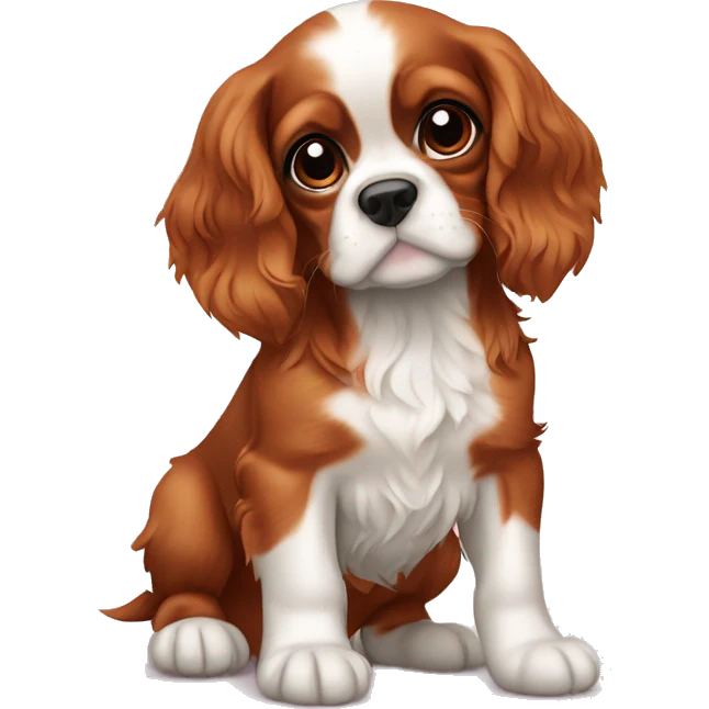 Cavalier King Charles Spaniel puppy emoji