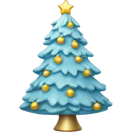 Light blue christmas tree emoji