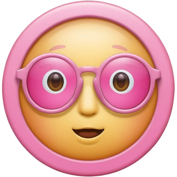  a pink glasses emoji