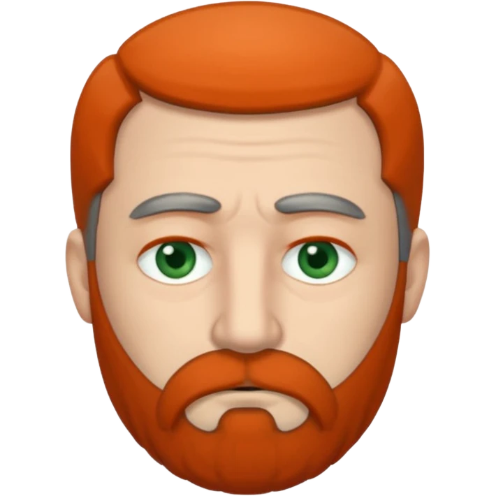 Greenish grey eyed adult man with sad eyes, poor short dark grey hair and a very long beard hanging. Pale skin. He's serious and looks tired. Make sure his hair and beard are both dark grey. emoji