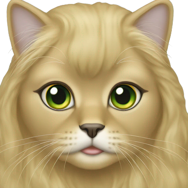 Female Golden Persian with green eyes emoji