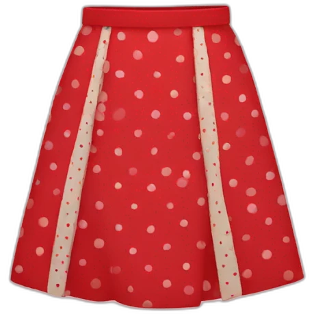 red skirt with dots  emoji
