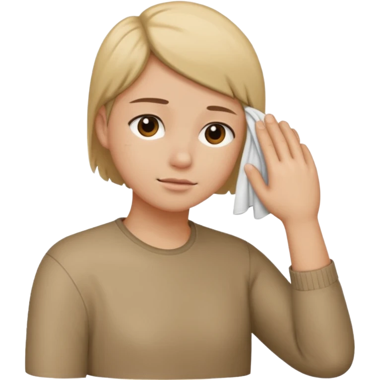 Emoji of a guy wiping off his shoulder with his hand emoji